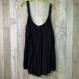 Torrid Size 6 Cold Shoulder Black 3/4 Sleeves Adjustable Straps